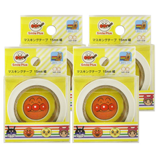 ANPANMAN 麵包超人 紙膠帶 15mm x 10m, APS+A, 4個