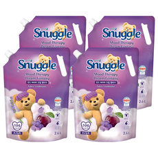 Snuggle 熊寶貝 心情療癒織物柔軟精 夢幻仙境 補充包, 2.6L, 4個