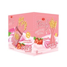 Richy 草莓風味餅乾棒, 400g, 1盒
