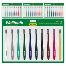 웰킵스 웰티스 컴팩트 초극세모 칫솔, 10개입, 4개