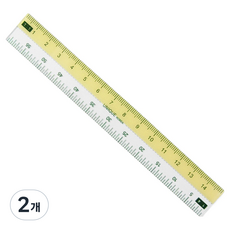 유니크 프리미엄 컬러 그레이딩자 15cm CG-001, 2개, 옐로우 2개, 옐로우