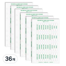 플레픽 썸네일 인덱스 스킨 스티커 그린, 1개입, 36개