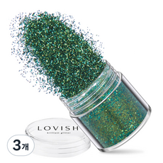 러비쉬 프리미엄 네일 글리터 10g, LVS-012 에리나이트그린, 3개