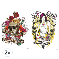 黃群通商特大型紋身貼紙 HB-198 HB-199, 混色, 2個