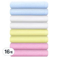 송월타월 업소용 가벼운 다용도 세면타올 34 76g 20수 면사, 16개, 랜덤발송