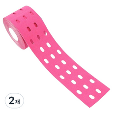 케이앤제이굿즈 통기성 근육테이프 핑크 5cm x 5m, 2개, 1개입