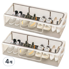 굿굿샵 투명 리빙박스, 혼합색상, 4개