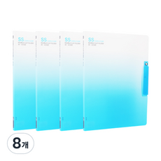 ECO Chungwoon 一觸式雙夾固定器 A4~A3, 天空, 8個