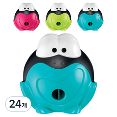 마패드 크록크록 개구리 1홀 연필깎이, 랜덤발송, 24개