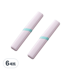 알럽홈 다이애거널 스타일 칫솔 케이스 세트 핑크, 6세트