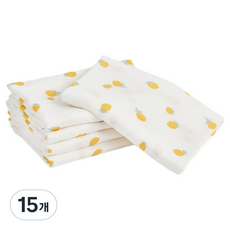 아가짱 퓨어 천 기저귀 특대형, 15개, 레몬