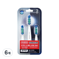 오라덴스 소닉클린 멀티액션 건전지용 전동칫솔 리필모, 6개