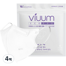 비움 에코 보건용 마스크 성인용 KF94, 25개입, 4개, 화이트