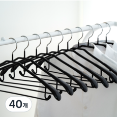 JMIL 簡約防滑西裝衣架, 黑色, 40個