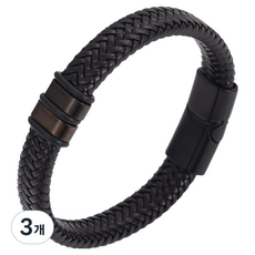 퍼스트리버 감성 패션 팔찌 투 버튼 23cm, 3개