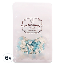 쿠킹스토리 스프링클 눈꽃 셰이프, 6개, 100g