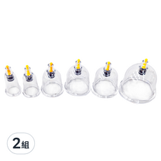 Goodly 顧得力 電動拔罐器 拔罐杯組, 6個/組, 2組