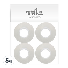 장바요 양면 실리콘 겔 테이프 1mm x 3cm x 5m 4p, 5개