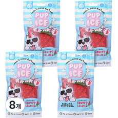 강아지 펍아이스 후르티롤리 간식, 워터멜론맛, 90g, 8개