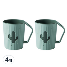 Maclife 浴室漱口杯架 牙刷架, 薄荷綠, 4個