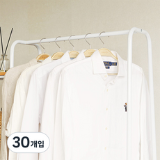 KAZT 高級原木防滑衣架, 混合顏色, 30個