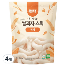 유기농 쌀과자 스틱, 25g, 4개, 귀리