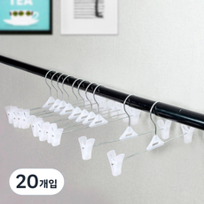 Cheongram 防滑夾 裙子褲架 褲架, 白色, 20入