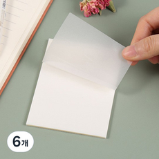 하이어데코 투명 점착 메모지 소형 5 x 7.5 cm, 반투명, 6개, 50매