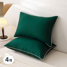 SOHEIM 四季基本款全洗枕頭, 4個, 晚霞綠