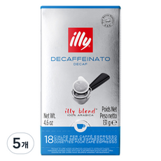 illy 意利 低咖啡因易濾包咖啡膠囊, 7.2克, 5個, 18入