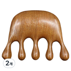 Shopping Sprint 木製頭髮頭皮刮痧按摩梳 03, 2個, 單一顏色