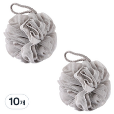 블루무역 버블타올 샤워볼, 그레이, 1개입, 10개