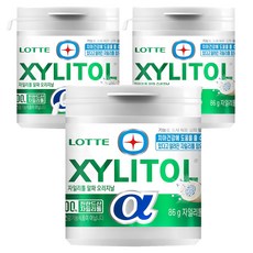 롯데자일리톨 알파 오리지날, 86g, 3개