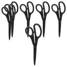 Tamsaa 辦公用 塗層剪刀, 黑色, 6個