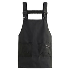 CofV 魔鬼氈雙口袋工作圍裙 黑色, 1個