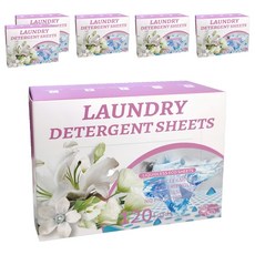 REQIR 酵素濃縮洗衣泡泡紙 牡丹香, 120片/盒, 無磷環保中性洗衣精 PH6.8, 6盒