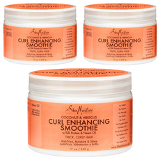 Shea Moisture 椰油牡丹保濕柔順造型霜 捲髮適用, 340g, 3個