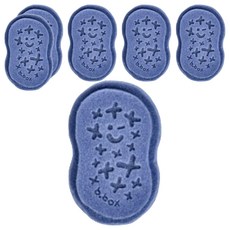 BBox 狐狸多功能沐浴刷替換海綿 寶寶沐浴海綿 柔軟親膚 沐浴清潔用品, BB0700208, 1個, 6個