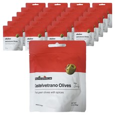 MADAMA OLIVA 西西里辣味去籽綠橄欖, 30g, 24個