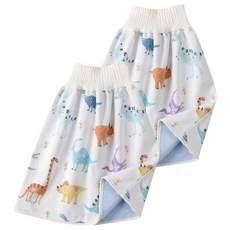 日本竹纖維隔尿裙, 棉布材質, 1歲~7歲適用, L, 侏羅紀, 2件