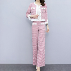 아뗄릭 하운드투스 체크 니트 투피스 정장 세트 00689