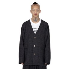 AJOBYAJO 蝙蝠袖無領羊毛西裝外套 AJ224OT005F