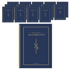 YOUNG ART 復古2分格數學筆記本, 金海軍, 15個