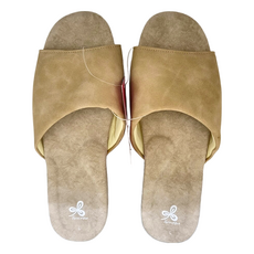 Vero&Nique 維諾妮卡 36022和風悠能室內皮拖鞋, 卡其色, 1雙