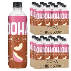 OOHA 氣泡飲 水蜜桃烏龍茶, 500ml, 48瓶