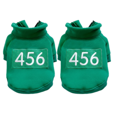 Sassy Dog 456運動服 單層刷毛 寵物運動套裝, 10號, 綠色, 2件
