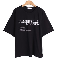 린다샵 여성용 보일체 영문 레터링 라운드넥 반팔 티셔츠 cpt11924k32