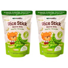 萌寶熊 米條-青豆, 8個月以上寶寶, 不含雞蛋、海鮮、花生類和麩質, 含海藻鈣和維生素B1, 非油炸設計，入口即化，容易吞嚥, 35g, 2包