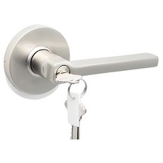 房門用鑰匙型把手 + 鑰匙 灰色 K2003-1, 1個