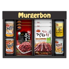 머거본 프리미엄 3호 육포 + 견과 선물세트, 1세트